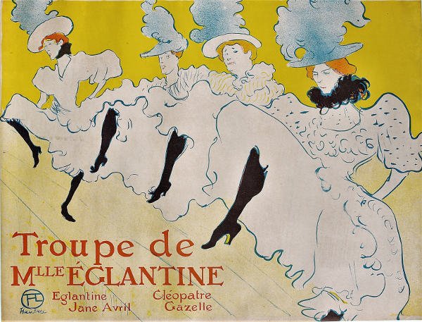 Henri de Toulouse-Lautrec Troupe de Mlle Églantine 1896 litografia a colori, 61,7x80,4 cm © Herakleidon Museum, Athens Greece